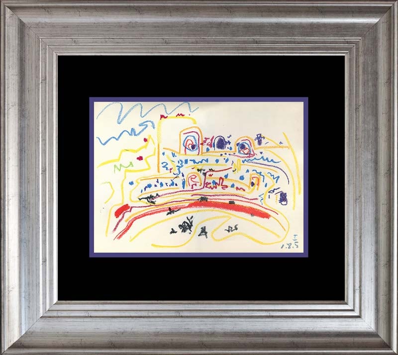 Pablo Picasso (Spanish 1881-1973) Lithograph 60 years ago Corrida: Pablo Picasso (Spanish 1881-1973) Lithograph 60 years ago CorridaPablo Picasso Lithograph 60 years ago Toros y Toreros. Approx 24x20 inches. Custom framed. Includes certificate. Art Artwork Artist.