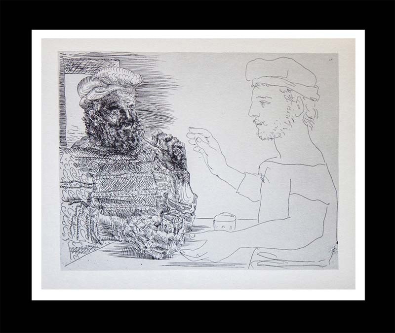 Pablo Picasso (Spanish 1881-1973) Lithograph after Picasso 1970: Pablo Picasso (Spanish 1881-1973) Lithograph after Picasso 1970Pablo Picasso Vollard. Lithograph from 1970. Approx 18x22 inches. Professionally framed. Art Artwork Artist.