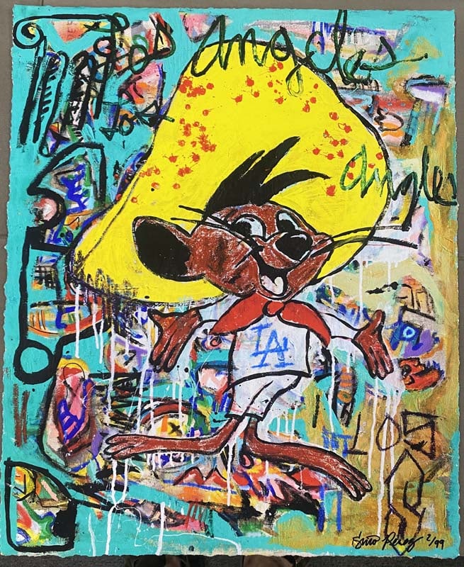 Gino Perez (Mexican-American 1977) Original Painting on canvas by Speedy Gonzalez That's One Speedy: Gino Perez (Mexican-American 1977) Original Painting on canvas by Speedy Gonzalez That's One Speedy Arriba! Gino Perez. SPEEDY. Original Painting on canvas Image S