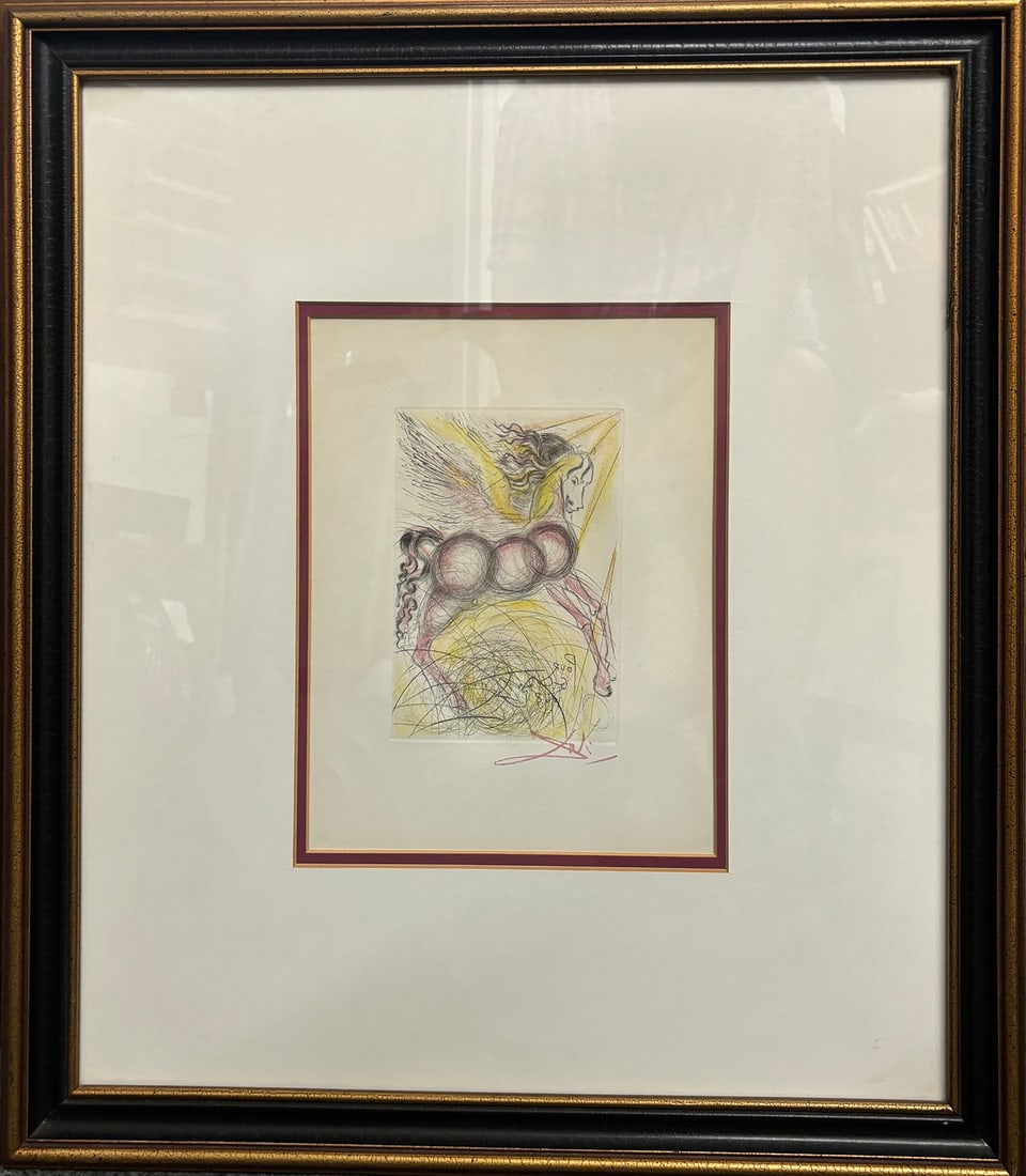 Dali colored etching (1 of 1)