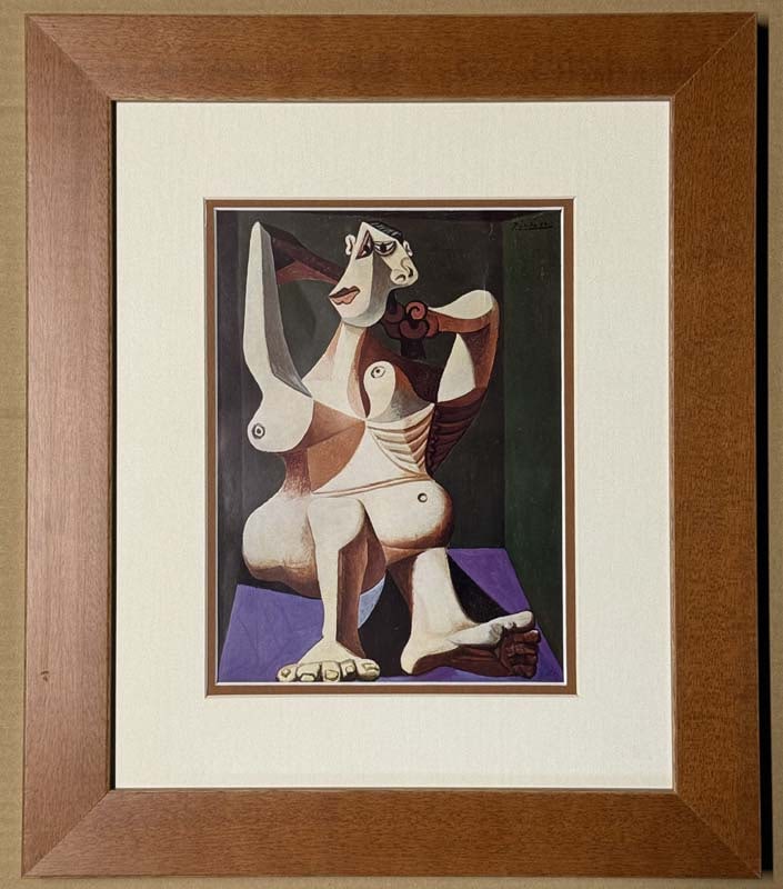 Pablo Picasso (Spanish 1881-1973) Color Plate Lithograph: Pablo Picasso (Spanish 1881-1973) Color Plate lithograph from 1961 Paris. Image size 16 x 10 inches. Approx. 24 x 20 inches overall. Custom framed Includes documentation. Art Artwork Artist.