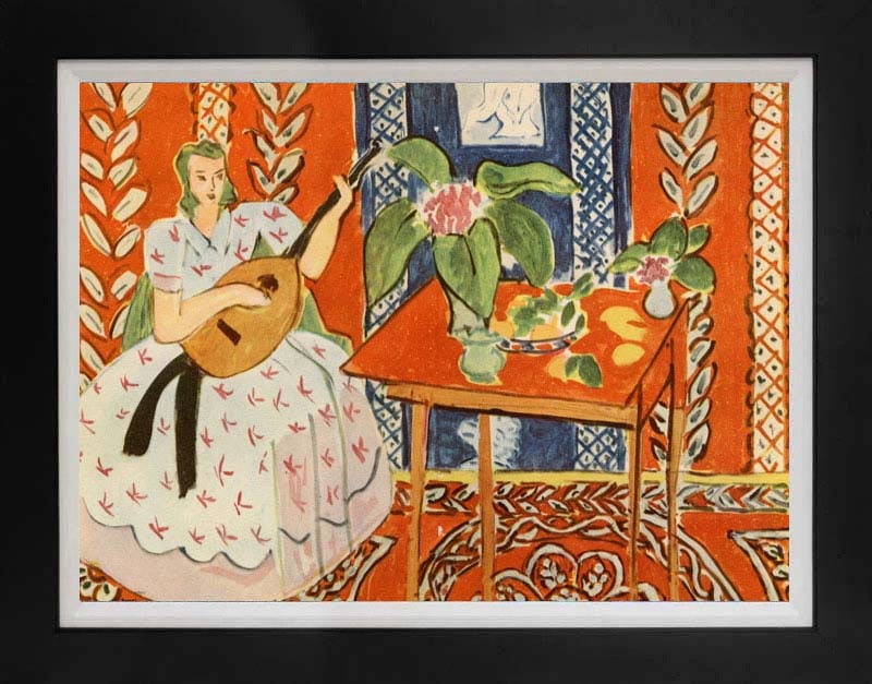 Henri Matisse (French 1869-1954) Color Plate Lithograph.: Henri Matisse (French 1869-1954) Color Plate Lithograph. Custom framed and includes documentation. Approx 24x20 inches. Art Artwork Artist.
