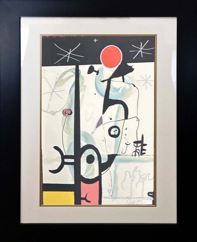 Original on paper by Cairn: Original on paper One of a kind original Hand signed by Cairn Cutom framed Includes documentation. Approx 20x16 inches
