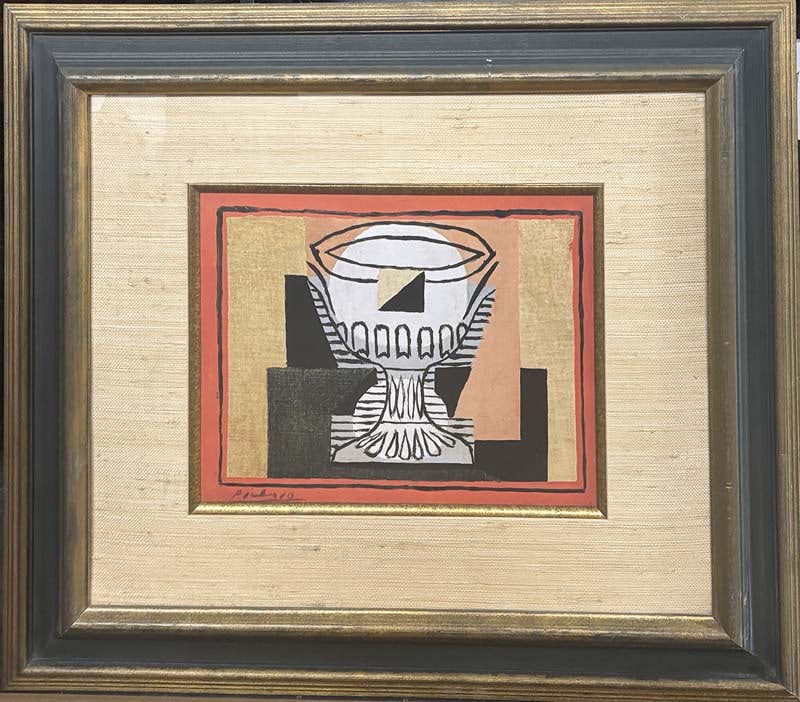 Picasso Le vere taille sur fond rose Lithograph 1955 (1 of 1)