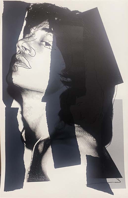 Andy Warhol (American 1928-1987) Mick Jagger Screenprint on Arches 1975 Serigraph: Andy Warhol (American 1928-1987) Andy Warhol Mick Jagger Serigraph Screenprint on D'Arches Watercolor (Rough). 1975. Andy Warhol working trial proof made outside the regular edition during the process
