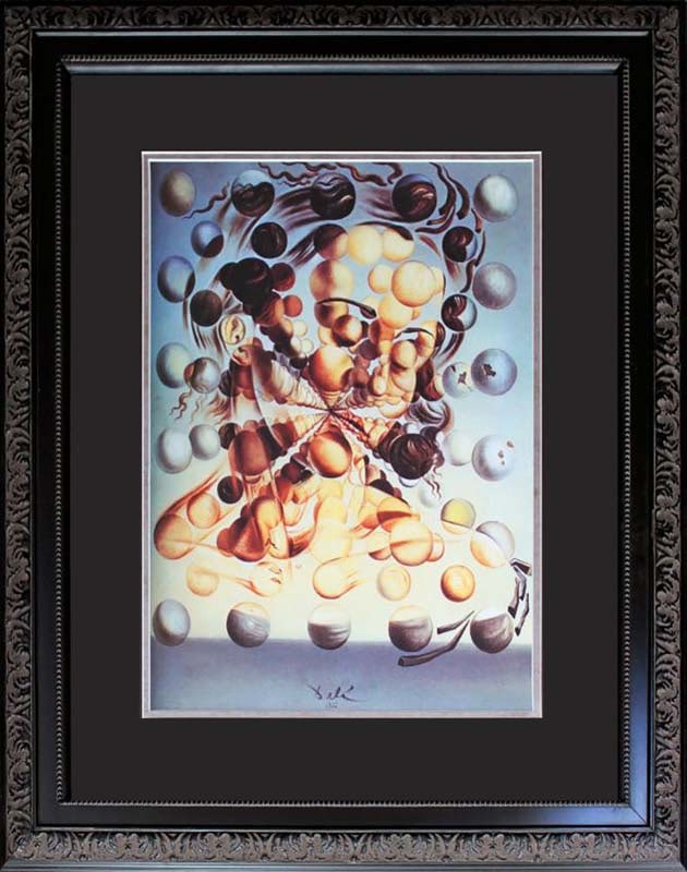 Salvador Dali (Spanish 1904-1989) Gala Limited Edition: Gala AMAZING SALVADOR DALI (Spanish 1904-1989) Limited Edition. Custom Framed. The signature is in the plate. Includes documentation. Approx. 26x30 inches. Art Artwork Artist.