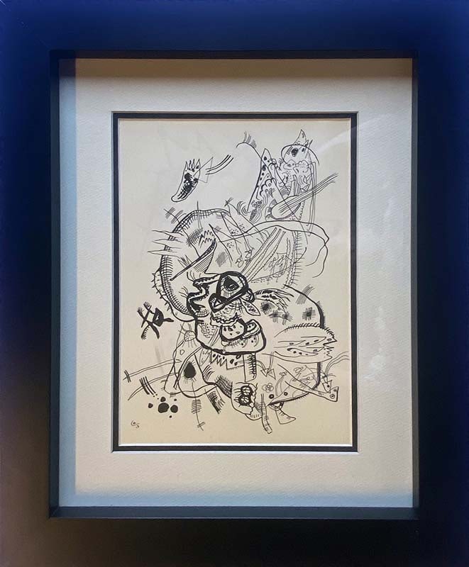 Kandinsky (Russian 1866-1944) Wood Cut 1970: Kandinsky (Russian 1866-1944) Wood Cut Lithograph from 1970 Approx 24x20 inches custom framed and includes documentation Art Artwork Artist.