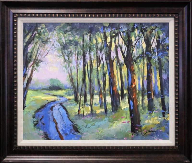 Michael Schofield (American 1947) Original Mixed Media Painting on canvas Landscape (1 of 1)