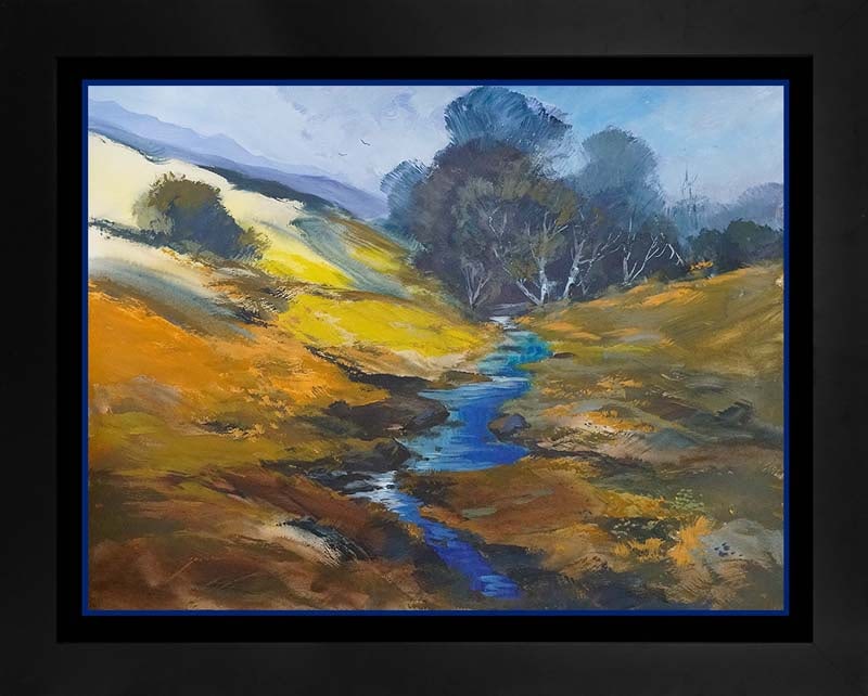 Michael Schofield (American 1947) Landscape watercolor original painting: Michael Schofield (American 1947) Original painting on paper Michael Schofield inches. Hand signed by the artist. One-of-a-kind original. Custom framed. Includes certificate of authenticity. Approx. 3
