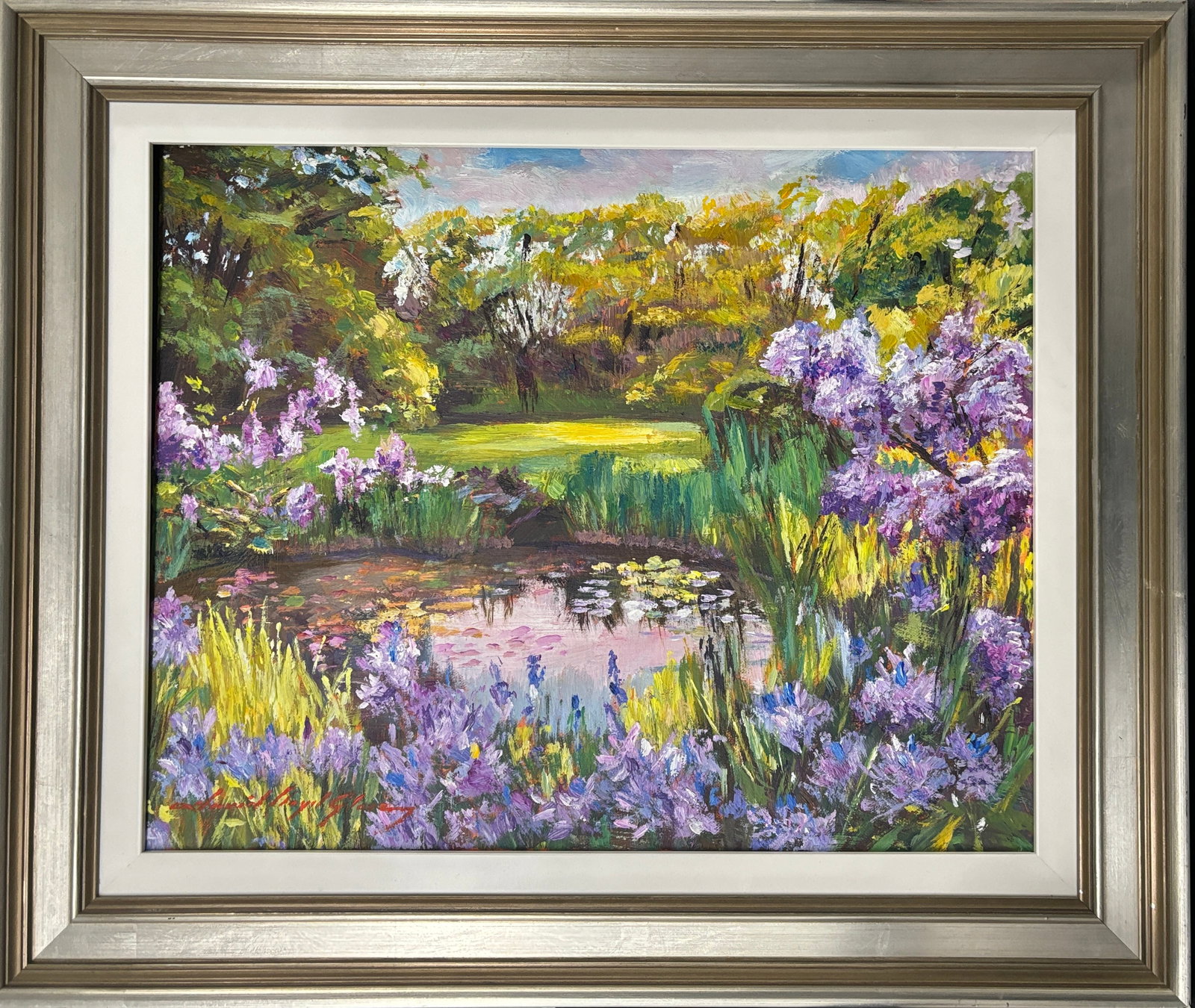 David Lloyd Glover (American 1949) Original oil painting on canvas by David Lloyd Glover (American,: Original Painting on canvas by David Lloyd Glover Hand signed by the artist. One of a kind original. Approx 26x22 inches approx. Custom framed and includes a Certificate of Authenticity. Art Artwork A