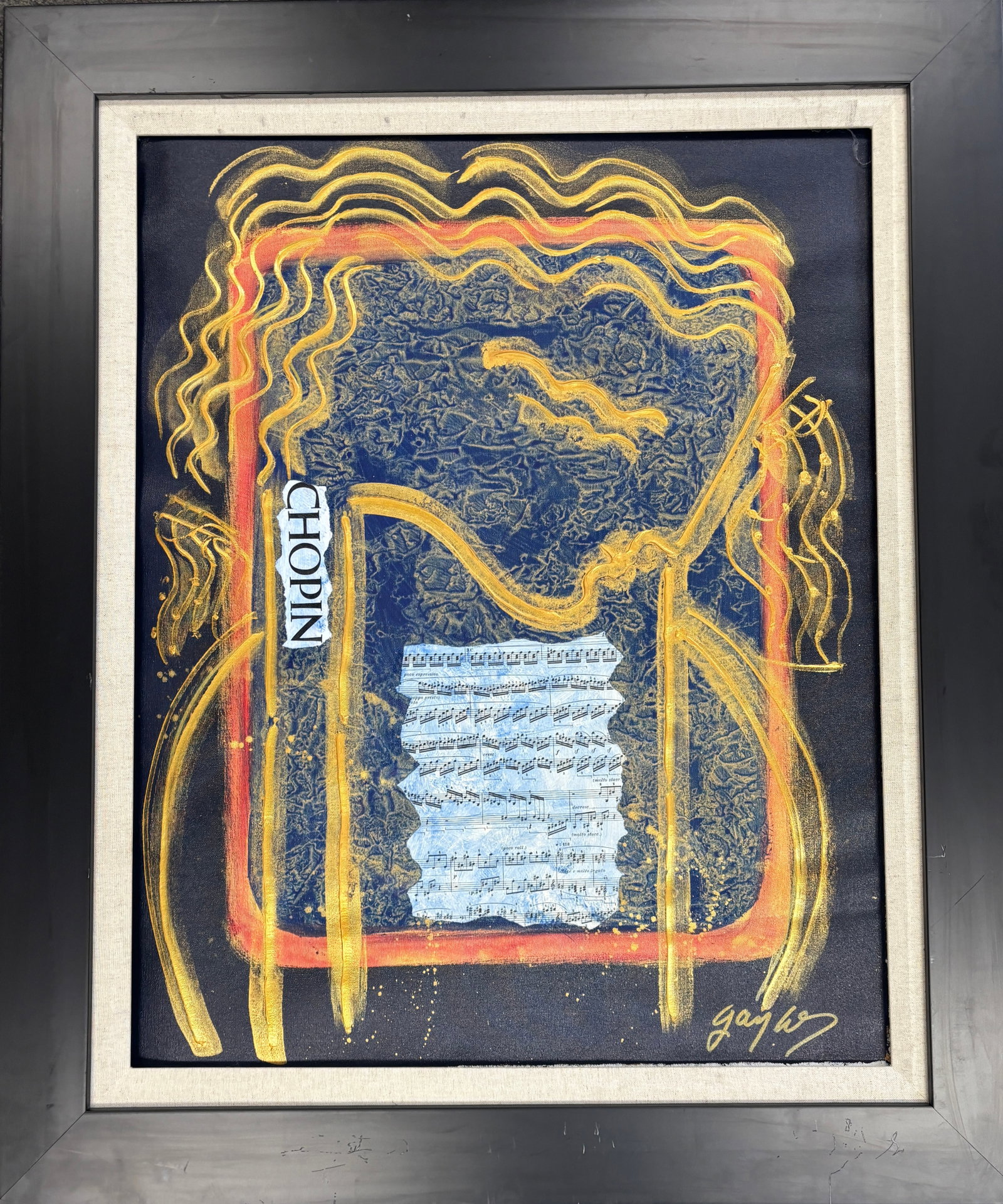 Gaylord Soli (American 1939) Original Painting on canvas by Gaylord Soli: Gaylord Soli (American 1939) - Original acrylic on canvas One of a kind. Hand signed by the artist. Approx. 30x24 inches image size. Includes Certificate of Authenticity. Custom framed. This work was 