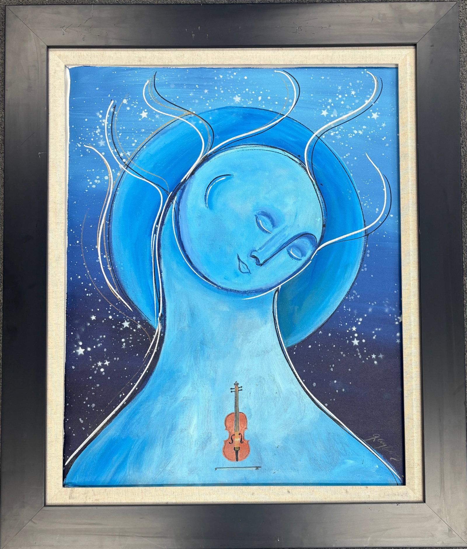 Gaylord Soli (American 1939) Original Painting on canvas by Gaylord Soli: Gaylord Soli (American 1939) - Original acrylic on canvas One of a kind. Hand signed by the artist. Approx. 30x24 inches image size. Includes Certificate of Authenticity. Custom framed. This work was 