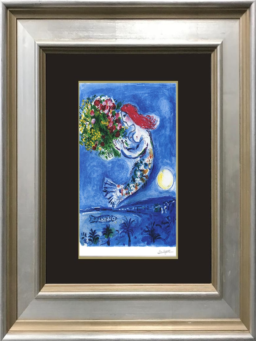 Marc Chagall (Russian-French 1887-1985) Marc Chagall Limited Edition Lithograph: Marc Chagall (Russian-French 1887-1985) Marc Chagall Limited Edition on Arches paper. Numbered edition and signed in the plate. Approx 30x22 inches custom framed. Includes certificate of authenticity.