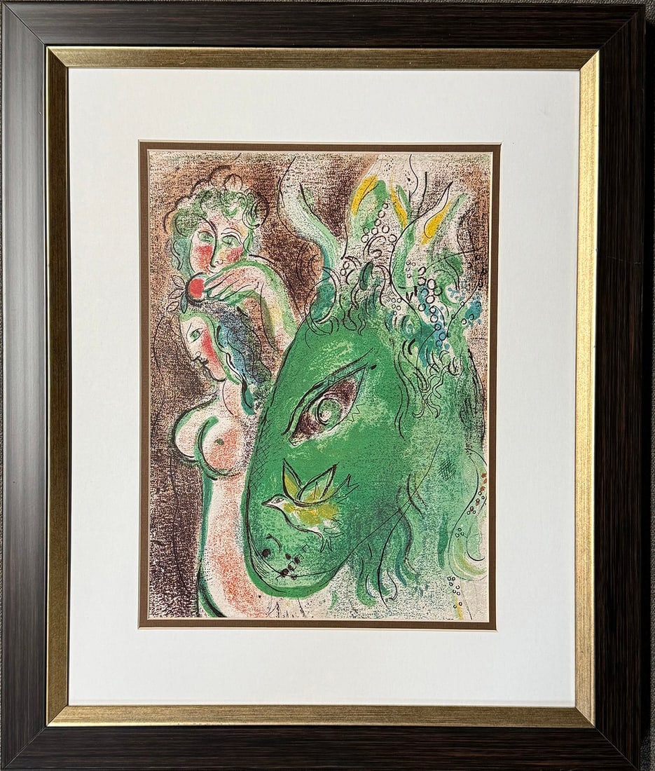 Marc Chagall (Russian-French 1887-1985) Marc Chagall original lithograph from 1970: Marc Chagall (Russian-French 1887-1985) Marc Chagall 1970 Lithograph Approx 24x20 inches Includes certificate Custom framed Includes documentation Art Artwork Artist.