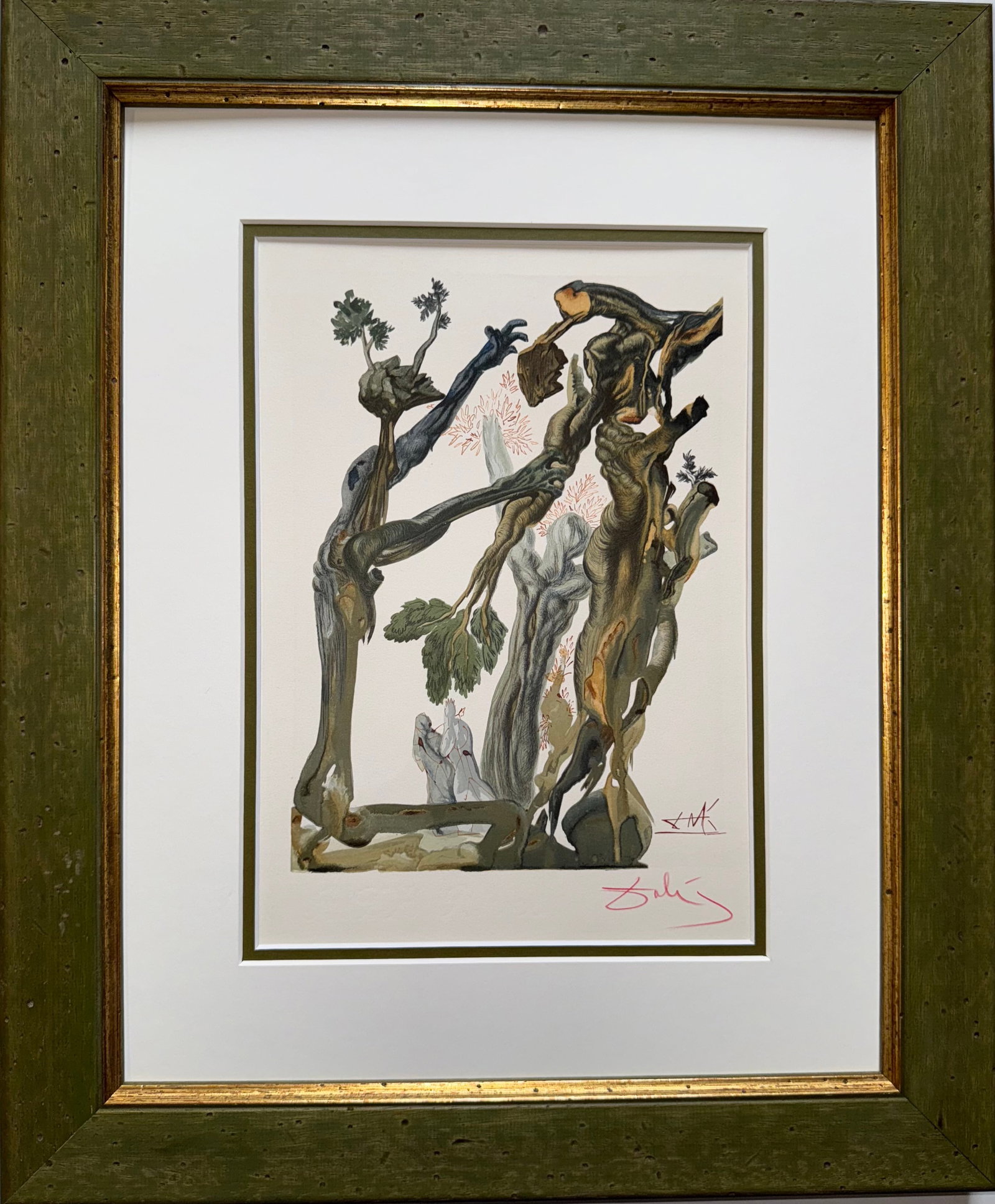 Salvador Dali (Spanish 1904-1989) Original wood cut signed from 1964: Salvador Dali (Spanish 1904-1989) Original wood block signed from 1964 Approx 12 x 9 inches image size approx. Custom framed and includes documentation. Art Artwork Artist.