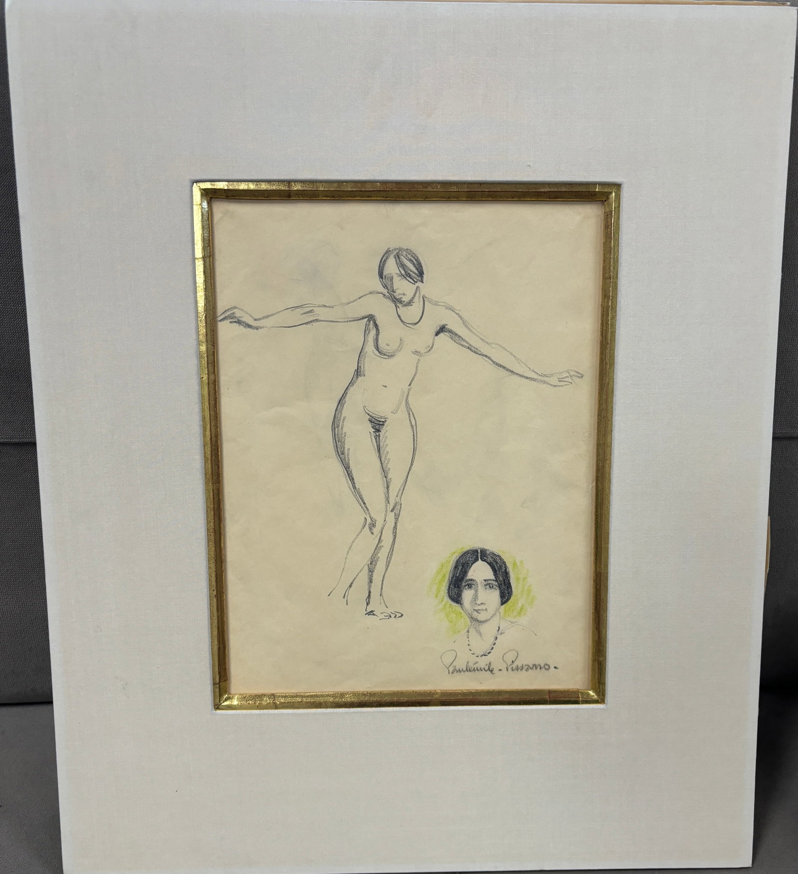 Paul Emile Pissarro crayon pastel niue et portrait Original: Paul Emile Pissarro crayon pastel niue et portrait OriginalPaul Emile Pissarro crayon pastel nude et portrait Original Approx 14x10 inches image size Includes documentation Art Artwork Artist.