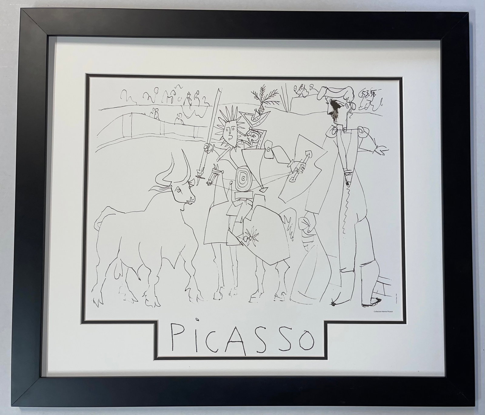Pablo Picasso (Spanish 1881-1973) lithograph from 1982 Marina Picasso Collection: Pablo Picasso (Spanish 1881-1973) lithograph from 1982 Marina Picasso Collection Limited Edition Approx 24x18 inches image size custom framed and includes certificate Art Artwork Artist.