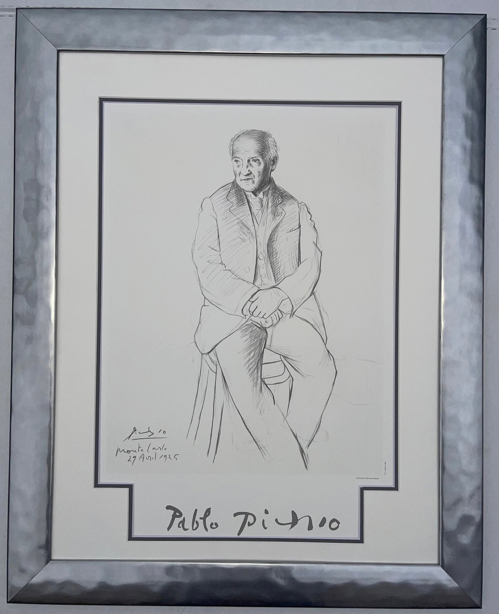 Pablo Picasso (Spanish 1881-1973) Lithograph from 1982. Marina Picasso Collection.: Pablo Picasso (Spanish 1881-1973) lithograph from 1982 Marina Picasso Collection Limited Edition. Approx 24x18 inches image size. Custom framed. Includes Certificate of Authenticity. Art Artwork Artis