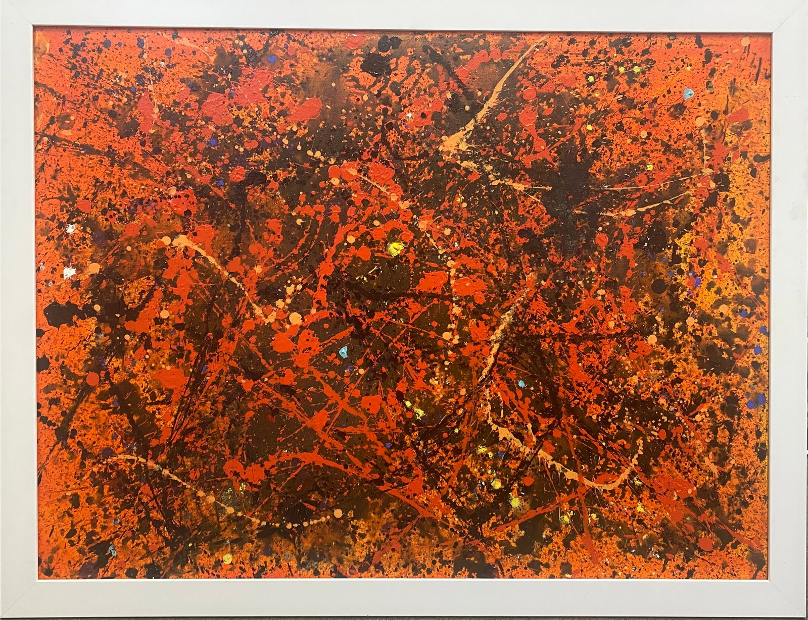 Michael Schofield (American 1947) Original Abstract on canvas Michael Schofield: Michael Schofield (American 1947) Original on canvas Hand signed by the artist. Approx 40 x 30 inches. One of a kind original. Includes certificate. Custom framed. This work was purchased directly fro