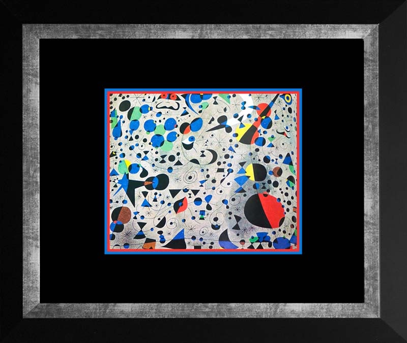 Joan Miro (Spanish 1893-1983) Lithograph from 1968: Joan Miro (Spanish 1893-1983) Lithograph from 1968Joan Miro Lithograph 19768 Paris. The signature is in the plate. Approx 24x20 inches. Professionally framed. Includes documentation. Art Artwork Artis