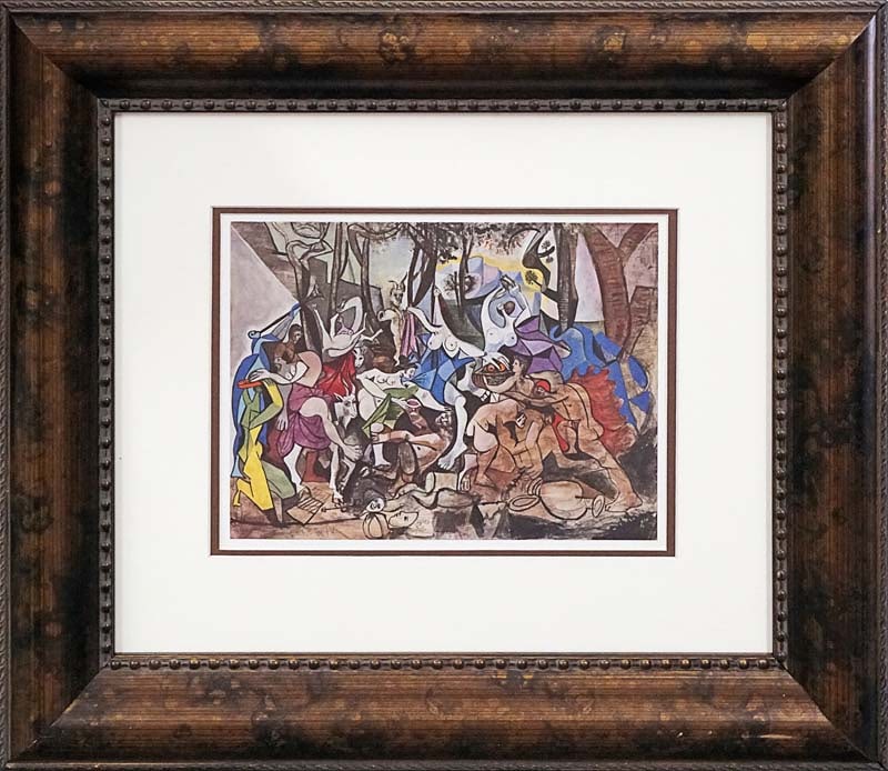 Pablo Picasso (Spanish 1881-1973) Color Plate Lithograph: Pablo Picasso (Spanish 1881-1973) Color Plate LithographPablo Picasso Color Plate Lithograph Approx 26x20 inches. Custom framed. Includes Certificate of Authenticity. Art Artwork Artist.