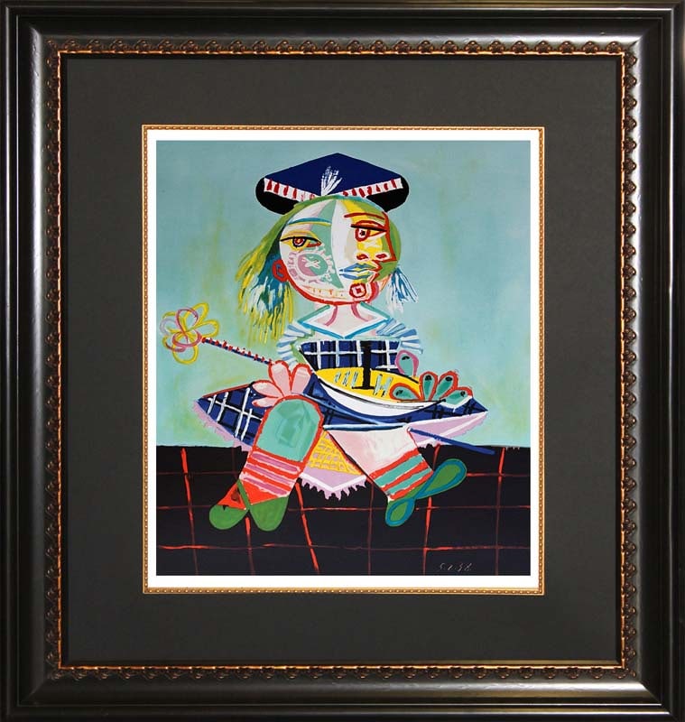 Pablo Picasso (Spanish 1881-1973) Limited Edition Maia with Boat Collection Domaine Picasso: Pablo Picasso (Spanish 1881-1973) Limited Edition Maia with Boat Collection Domaine Picasso Pablo Picasso Limited Edition lithograph Maia with boat. Approx. 24x30 inches. Estate signed part of the