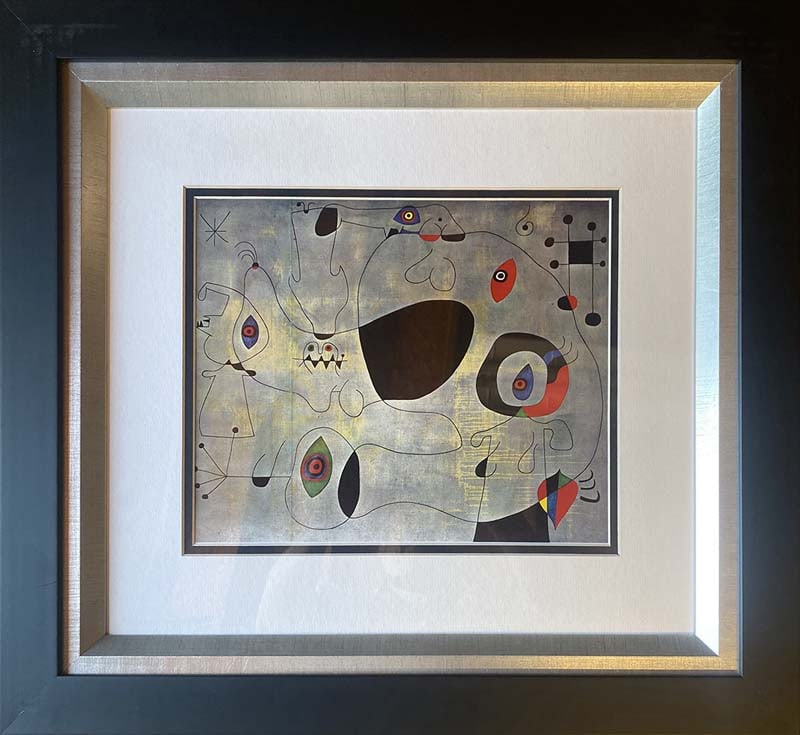 Joan Miro (Spanish 1893-1983) Lithograph from 1970: Joan Miro (Spanish 1893-1983) Lithograph from 1970Joan Miro Lithograph from 1970. Approx 24x20 inches. Custom framed and includes certificate. Art Artwork Artist.