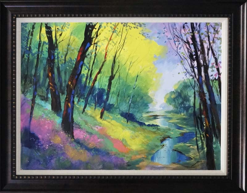 Michael Schofield (American 1947) Original Painting on canvas Landscape: by Michael Schofield (American 1947) Original Painting on canvas. Hand signed by the artist. One of a kind original Approx 30 x 40 inches. Includes certificate of authenticity. Custom Framed This