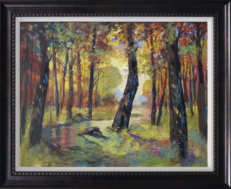 Michael Schofield (American 1947) Original Painting on canvas Landscape: by Michael Schofield (American 1947) Original Painting on canvas. Hand signed by the artist. One of a kind original Approx 30 x 40 inches. Includes certificate of authenticity. Custom Framed This