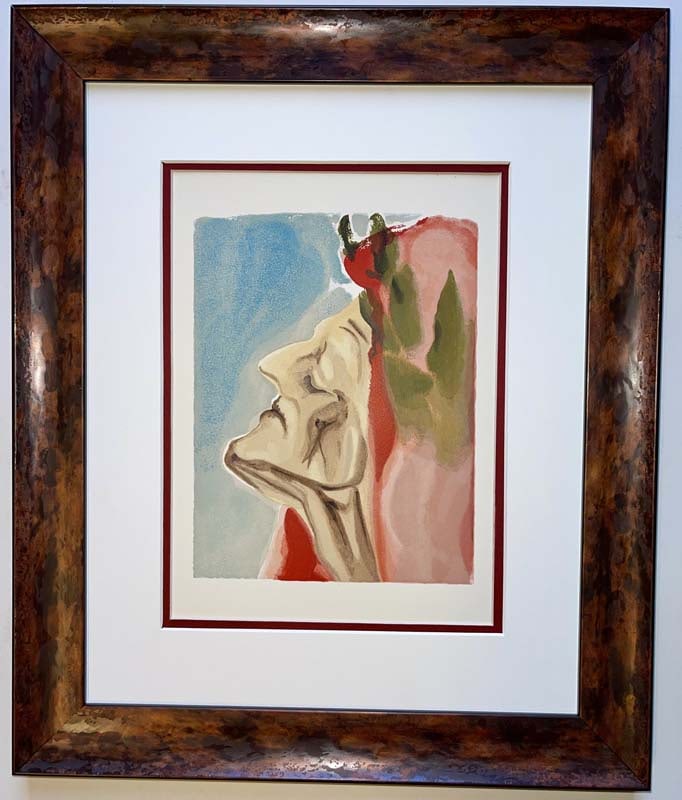 Salvador Dali (Spanish 1904-1989) Wood block Divine Comedy 1964: Salvador Dali (Spanish 1904-1989) Original Wood block from 1964 Salvador Dali (Spanish 1904-1989) Divine Comedy. This is approx 22 x 20 inches Custom Framed and includes documentation Art Artwork Arti