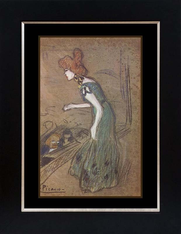 Pablo Picasso (Spanish 1881-1973) Lithograph from 1970: Pablo Picasso (Spanish 1881-1973) Lithograph from 1970Pablo Picasso Lithograph from 1970 Custom framed. Includes Certificate of Authenticity. Approx 24x20 inches. Art Artwork Artist.