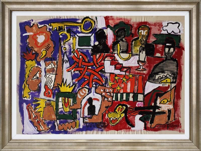 Gino Perez (Mexican-American 1977) Original Painting on canvas: Gino Perez (Mexican-American 1977) Original Painting on canvasOriginal Painting on canvas by Gino Perez Hand signed by the artist. One of a kind original Approx 40x30 inches Custom framed. Includes ce