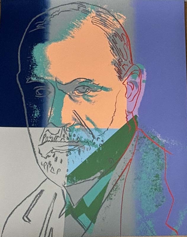 Andy Warhol (American, 1928-1987) Sigmund Freud Screenprint 1980 Serigraph: Andy Warhol (American, 1928-1987) Sigmund Freud Screenprint 1980 SerigraphAndy Warhol Sigmund Freud Serigraph Screenprint 1980 Portraits of Jews of the twentieth century. This Andy Warhol screen print