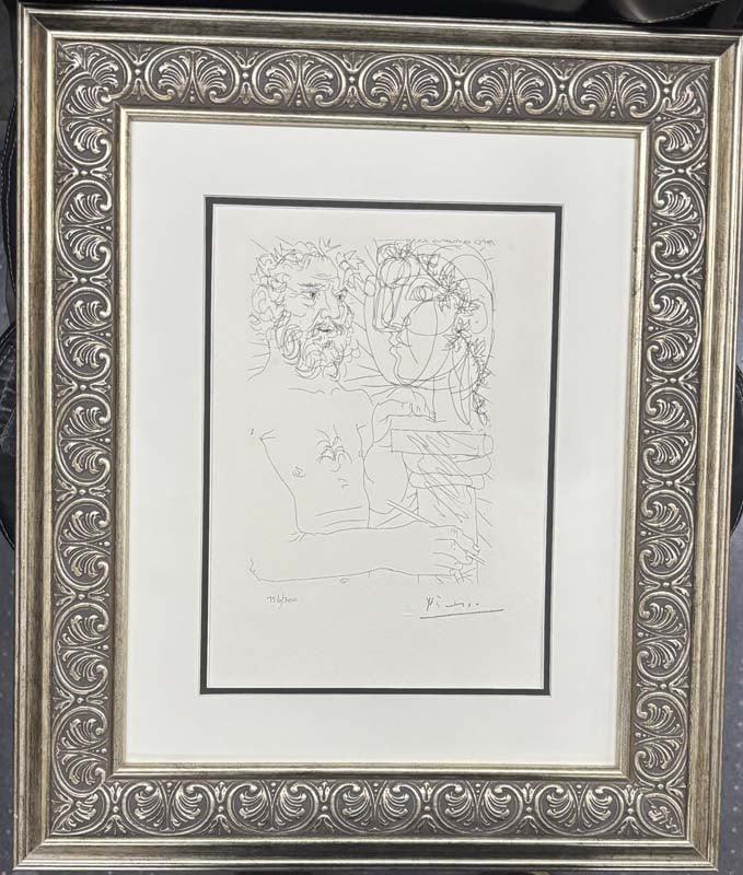 Pablo Picasso (Spanish 1881-1973) Lithograph from 1990 Suite Vollard. Authorized by the Picasso (1 of 1)