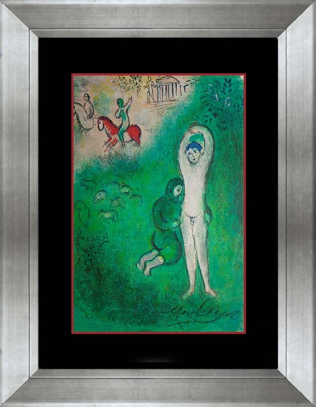 Marc Chagall (Russian-French 1887-1985) Hand Signed Lithograph: Marc Chagall (Russian-French 1887-1985) Hand Signed LithographMarc Chagall Hand Signed Lithograph Approx 20x24 inches Custom framed. Printed by Mourlot Press in Paris. Hand signed by Marc Chagall. Inc