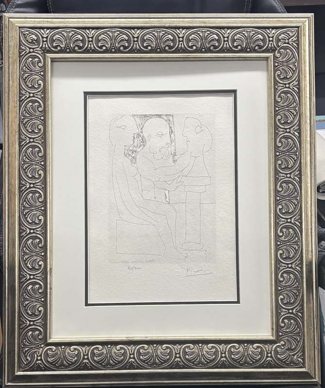 Pablo Picasso (Spanish 1881-1973) Lithograph from 1990 Suite Vollard. Authorized by the Picasso: Pablo Picasso (Spanish 1881-1973) Lithograph from 1990 Suite Vollard. Authorized by the Picasso Family. Each piece is numbered from an edition of 300, and includes the museum stamp on the back with th