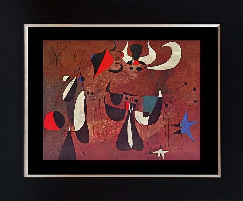 Joan Miro (Spanish 1893-1983) color plate lithograph from 1968: Joan Miro (Spanish 1893-1983) color plate lithograph from 1968 Approx. 24x20 inches. Professionally framed. Includes certificate. Art Artwork Artist.