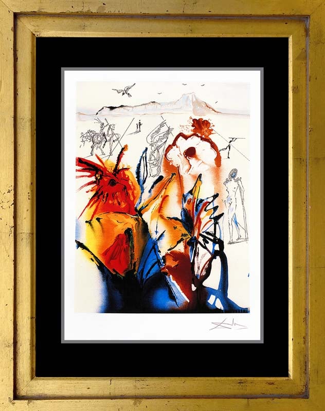 Salvador Dali (Spanish 1904-1989) The Mystery of Diamond Head Limited Edition Lithograph.: Salvador Dali (Spanish 1904-1989) The Mystery of Diamond Head. Limited Edition. The signature is in the plate. Custom framed Includes Certificate of Authenticity. Art Artwork Artist.