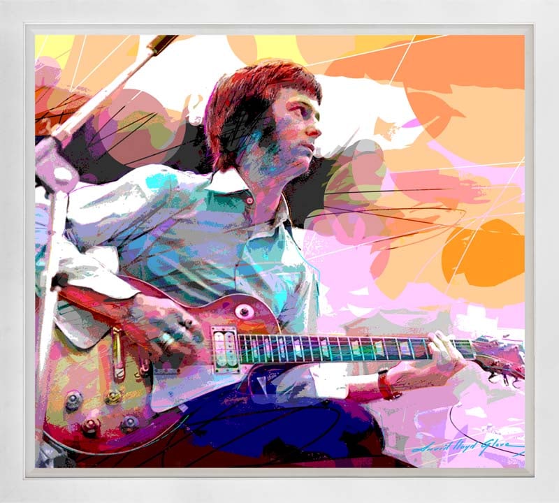 David Lloyd Glover (American 1949) Clapton Bluesbreakers Original Mixed Media Painting on canvas: Clapton Bluesbreakers Original Mixed Media Painting on canvas David Lloyd Glover On canvas. Approx image size 24 x18 inches. Custom framed and includes certificate. This work was purchased directly fr