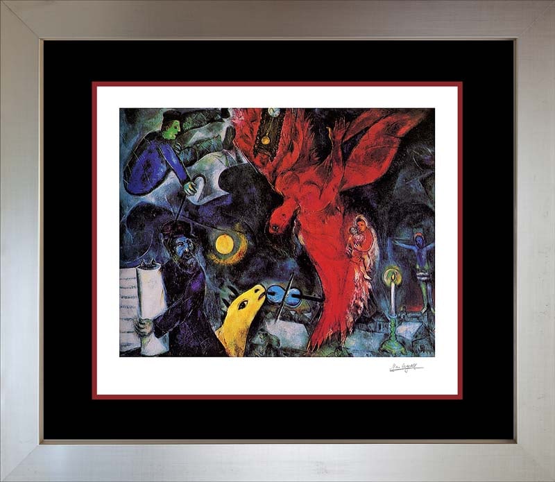 Marc Chagall (Russian-French 1887-1985) The Falling Angel Marc Chagall Lithograph Limited Edition (1 of 1)