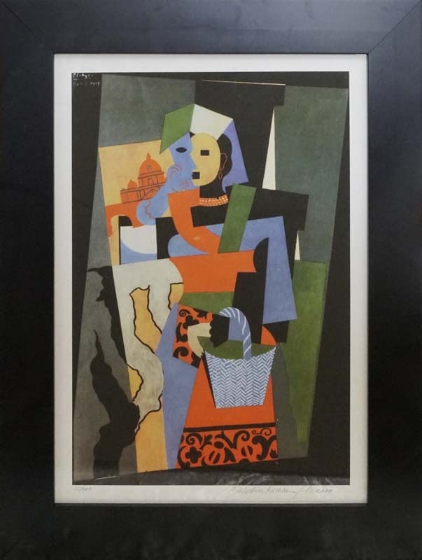 Pablo Picasso (Spanish 1881-1973) Limited Edition Italian Girl. Collection Domaine Picasso: Pablo Picasso (Spanish 1881-1973) Pablo Picasso Limited Edition Italian Girl. Includes documentation limited Edition on paper. Custom framed. Estate Signed, part of the Collection Domaine Picasso. App