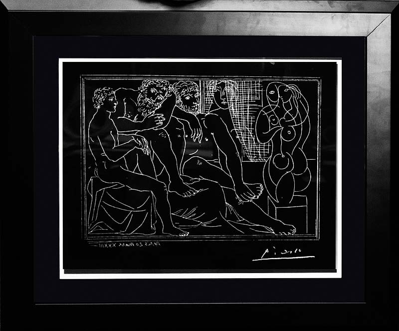 Pablo Picasso (Spanish 1881-1973) Limited Edition Drawing en Verso After Pablo Picasso Lithograph (1 of 1)