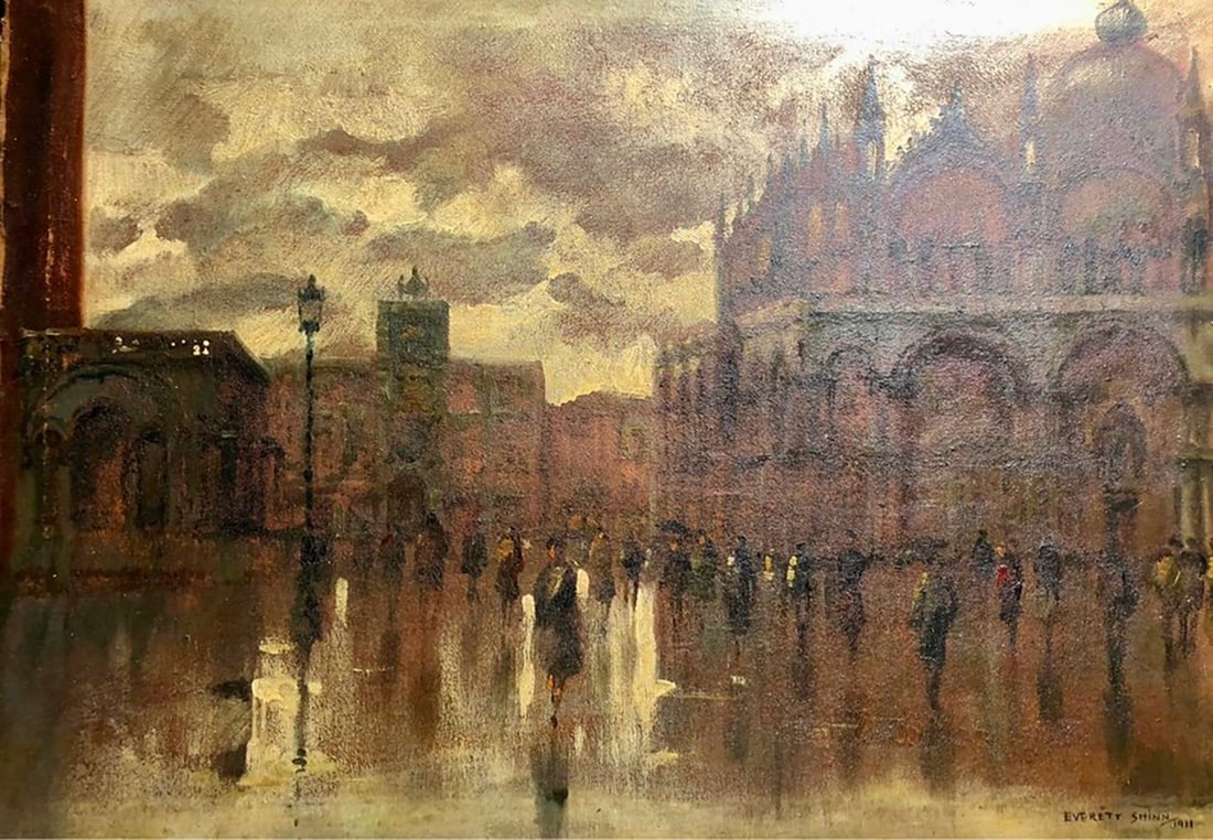 Everett Shinn (1876-1953) oil painting on canvas: Artist: Everett Shinn (1876-1953) oil painting on canvasMeasures: 50 x 70 cmSigned: lower right edge.Private Collection Biography: American painter born in Woodstown (New York) in 1876 and died in 195