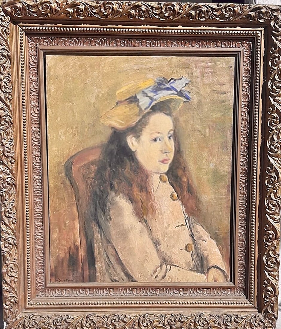 William Glackens oil painting on canvas: Artist: William James Glackens (1870-1938)Title: Portrait of childTechnique: oil and canvas Measurements: 82 x 70 cmProvenance: Private CollectionBiography: William James Glackens (March 13, 1870 – 