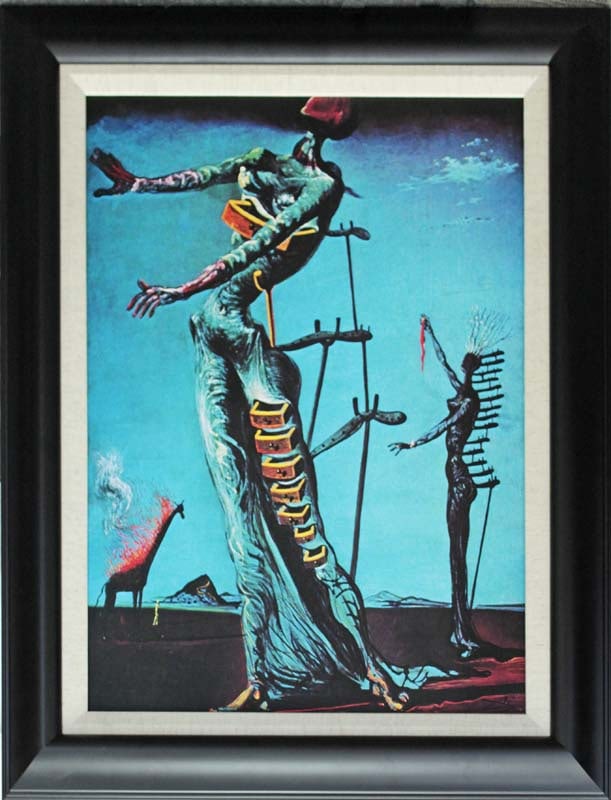 Salvador Dali (Spanish 1904-1989) Woman with Drawers on canvas Limited Edition: AMAZING SALVADOR DALI (Spanish 1904-1989) Salvador Dali Limited Edition after Dali Woman with Drawers. Approx 24x30 inches. Salvador Dalis signature is in the plate. Includes documentation. Custom fra