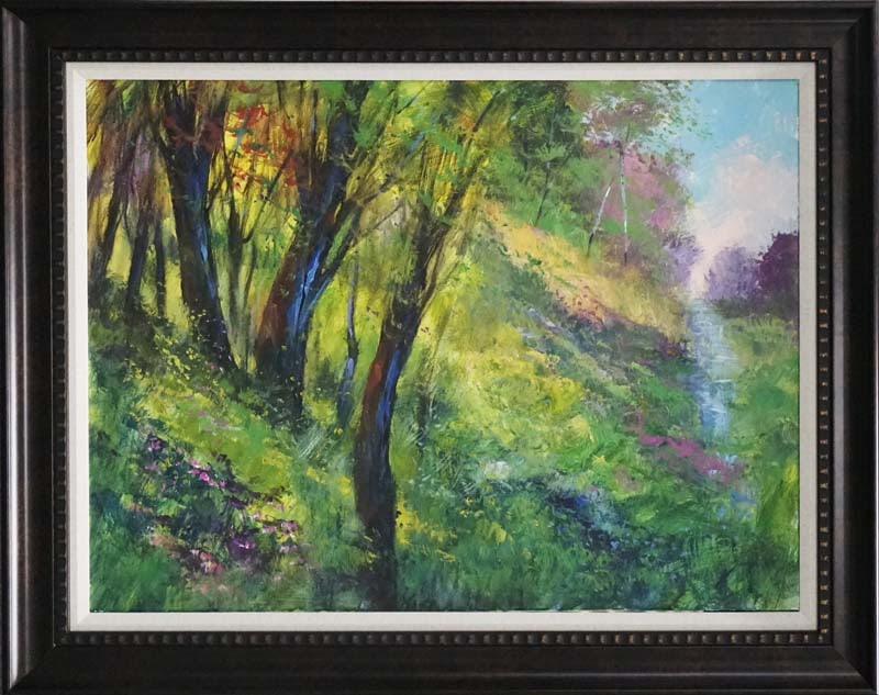Michael Schofield (American 1947) Original painting Landscape by Michael Schofield: Michael Schofield (American 1947) Landscape Original. 40 x 30 inches approx. One of a kind original. Hand signed by the artist. Includes certificate of authenticity. This work was purchased directly f