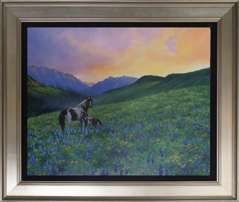 Robert Copple (American 1963) Hand Embellished Painting on canvas: Hand Embellished Painting on canvas by Robert Copple(American 1963) Approx image size 22 x 28 inches. Hand signed by the artist. Includes certificate of authenticity. This work was purchased directly 