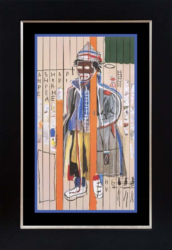 Jean-Michel Basquiat (American 1960-1988) Lithograph after Basquiat from 1984.: Jean-Michel Basquiat (American 1960-1988) Color Plate Lithograph from 1984. Approx. 22x18 inches. Professionally framed. Includes documentation Art Artwork Artist.
