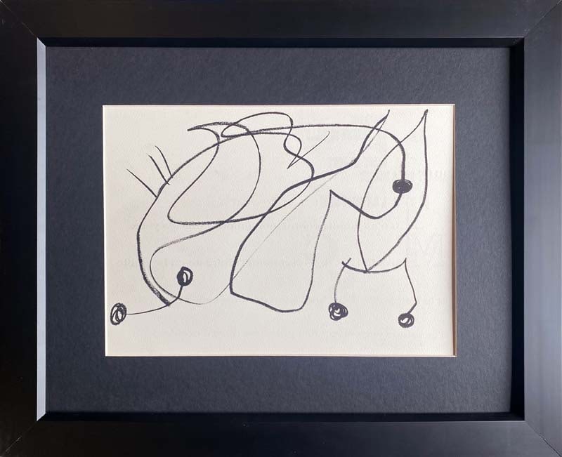 Joan Miro (Spanish 1893-1983) Lithograph from 1974: Joan Miro (Spanish 1893-1983) Lithograph from 1974. Approx 24x20 inches. Custom framed and includes certificate. Art Artwork Artist.