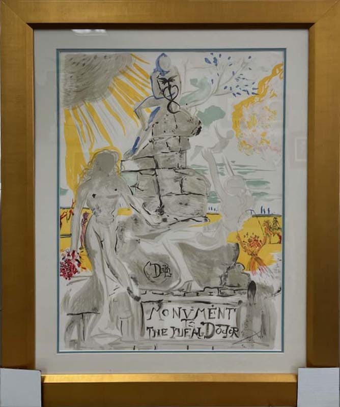 Salvador Dali (Spanish 1904-1989) Limited Edition Lithograph Hand signed and numbered Monument to: Salvador Dali (Spanish 1904-1989) Limited Edition Lithograph Hand signed and numbered Monument to the Ideal Doctor Monument to the Ideal Doctor Limited Edition Lithograph Salvador Dali Hand signed and